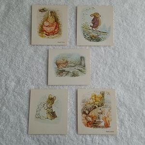 Vintage set of 5 Beatrix Potter prints